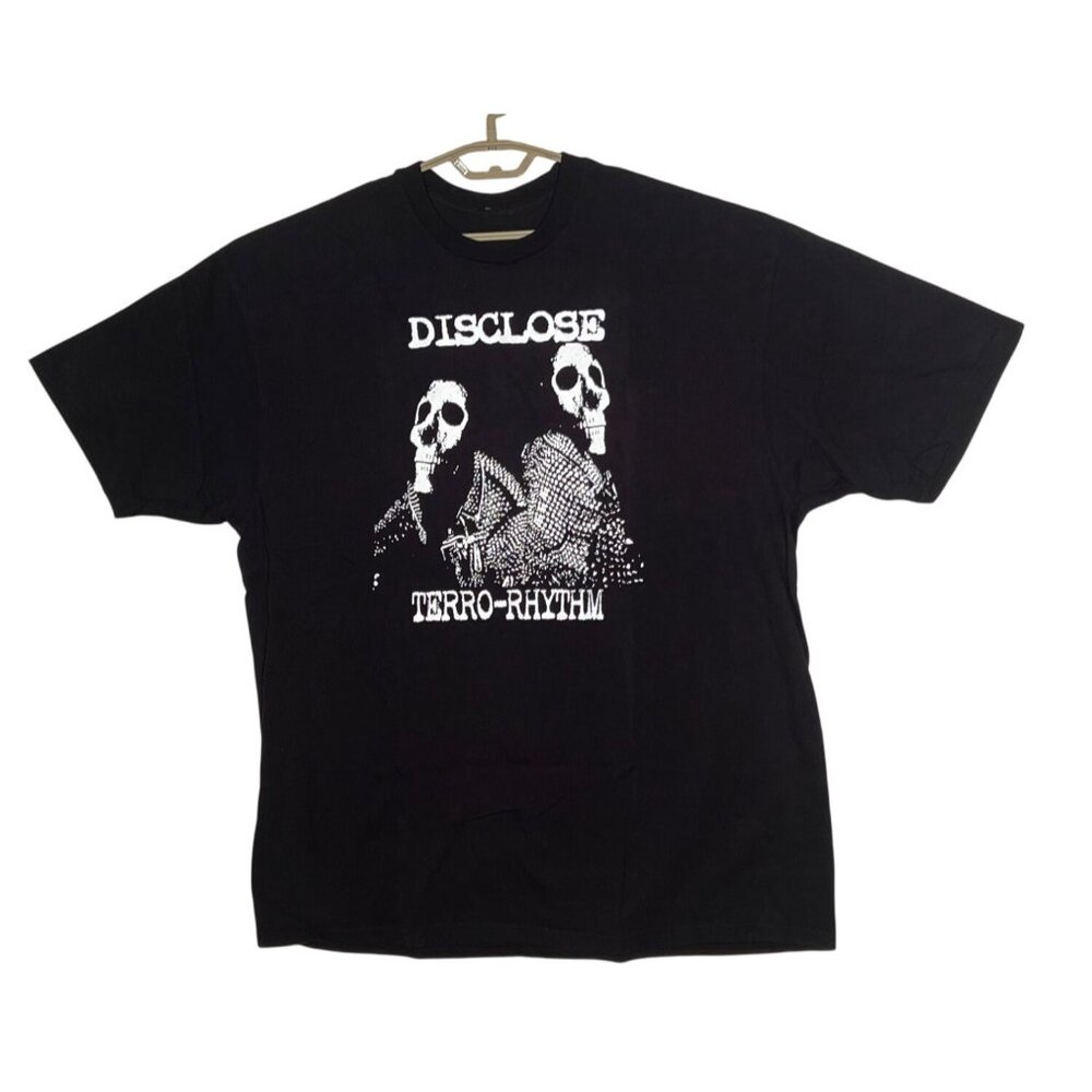 Disclose Terro-Rhythm Graphic  L T-Shirt Skull Print Cotton Unisex Punk Rock